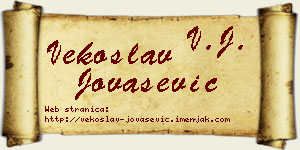 Vekoslav Jovašević vizit kartica